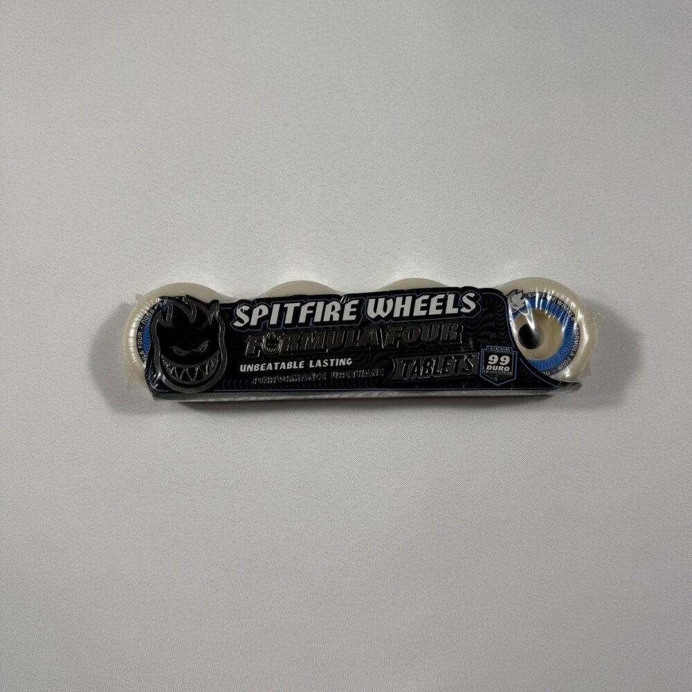 New Spitfire Formula Four Tablets Skateboard Wheels 52mm 99a Duro Natural Blue